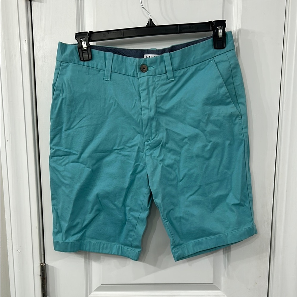 Nautica Blue Flat Front Shorts